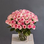 Роза 50 см розовая 51 шт