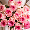 Роза 50 см розовая 15 шт
