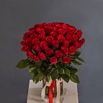 Роза 50 см красная 51 шт